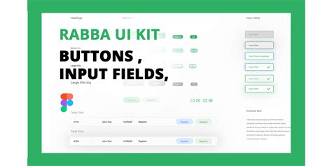 Rabba Ui Kit Buttons Input Fields Figma