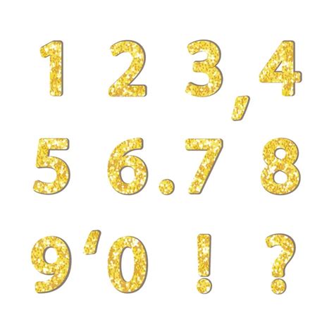 Glitter Numbers Vector Images Depositphotos