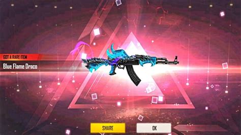 Free Fire How To Get Blue Flame Draco Ak Skin For Free