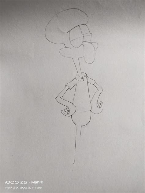 how to draw squidward 8
