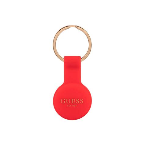 Guess Airtag Silicone Classic Logo Case Guatsger Red