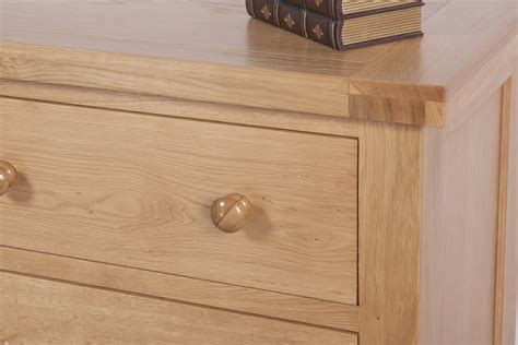 Lynton Solid Oak 6 Drawer Wide Chest Crediton Beds