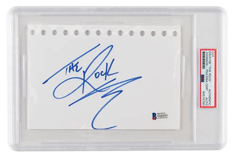 Dwayne The Rock Johnson Signature Rr Auction