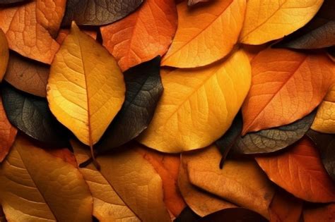 Premium AI Image | Autumn Leaves Texture