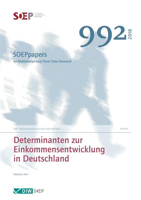 Pdf Determinanten Zur Einkommensentwicklung In Deutschland Sociology