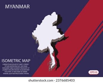 Isometric Myanmar Map Images Stock Photos D Objects Vectors