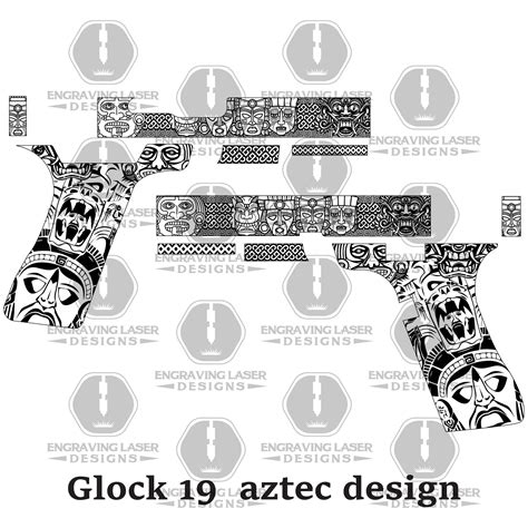 Engraving Laser Designs Glock 19 Gen 3 Aztec Design Inspire Uplift