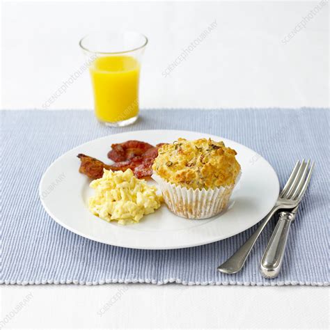 Savoury Breakfast Muffin Stock Image C053 9169 Science Photo Library