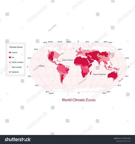 map of world with climate zones 5