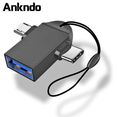 Adaptador Ankndo Em Otg Micro Usb Tipo C Para Usb Shopee Brasil