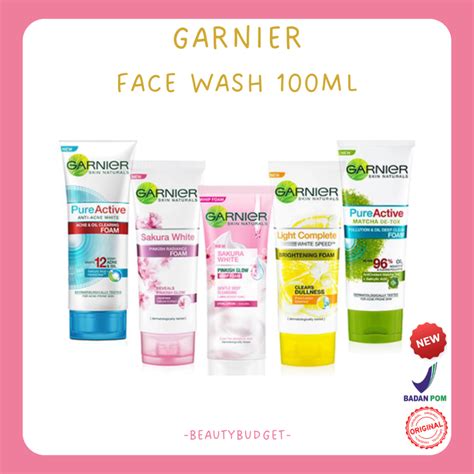 Jual Garnier Bright Complete Brightening Face Wash Sakura Glow Face