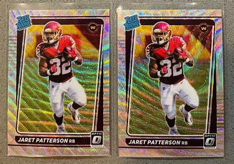 Lot Panini Donruss Optic Jaret Patterson Wave Prizm