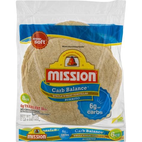 Mission Carb Balance Burrito Whole Wheat Tortillas 20 Oz Instacart