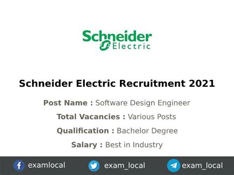 Schneider Electric Recruitment 2021 Various Software Design Engineer