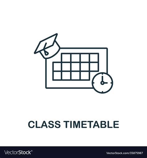 Class Timetable Icon From Education Collection Vector Image