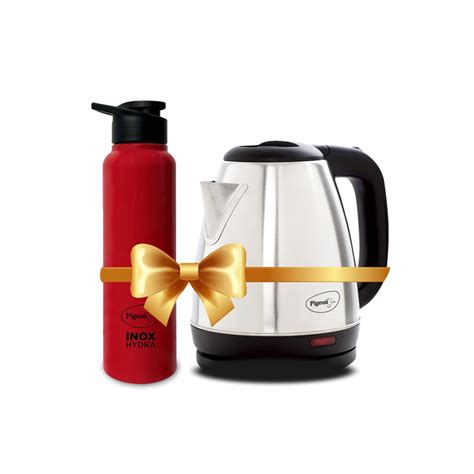 Buy Pigeon 1.5 Litre Hot Kettle And Stainless Steel Water Bottle Combo ...