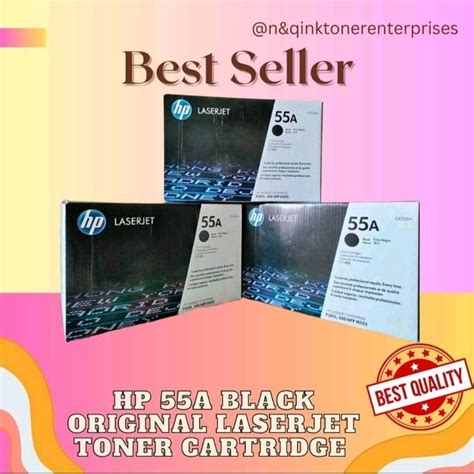 Hp 55a Black Original Laserjet Toner Cartridges Ce255a Shopee