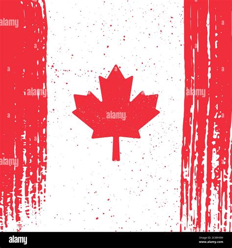 vector flag canada in grunge square Stock Vector Image & Art - Alamy