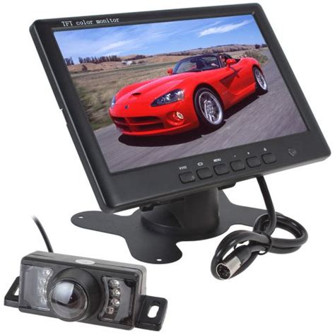 Find 7 Inch Color Tft Lcd 2 Ch Car Rear View Monitor 7 Ir Lights Reverse Camera Kit In