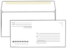 Конверт белый, Е65 (110*220), клей декстрин, подсказ "кому-куда" ⋆ по ...