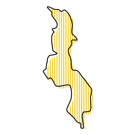 Premium Vector Stylized Simple Outline Map Of Malawi Icon