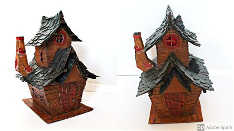 Diy Witch House Using Cardboard How To Make Miniature House With