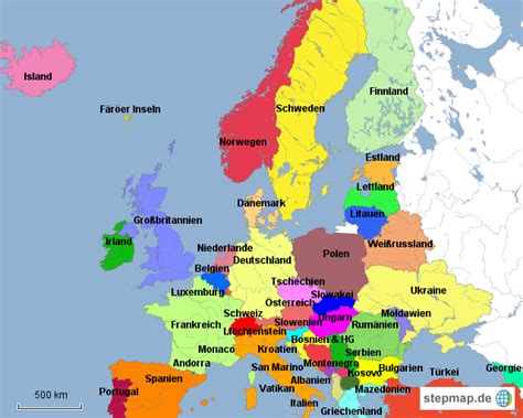 Europas L Nder Von Hadassa Landkarte F R Deutschland