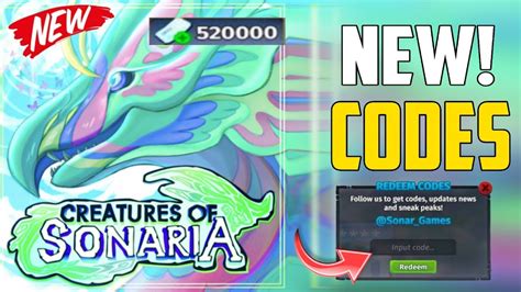 New All Working Codes For Creatures Of Sonaria Creatures Of Sonaria