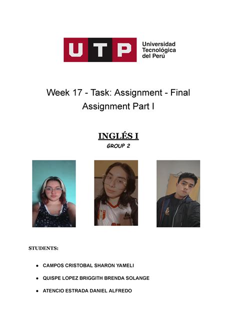 Week Group Tarea De Ingles Semana Week Task