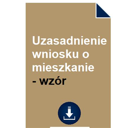 Uzasadnienie wniosku o mieszkanie wzór POBIERZ