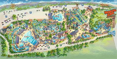 Noahs Ark Theme Park Map Illustration