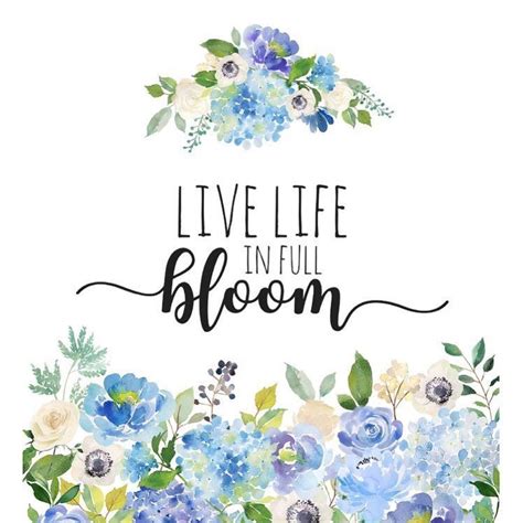 Enjoy The Little Things Lettering Floral Background With Beautiful Flowers And Inspiring Slogan