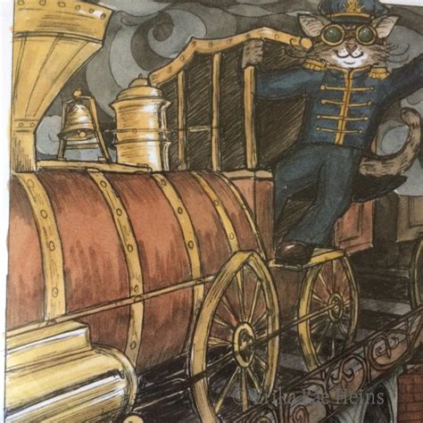 Skimbleshanks The Railway Cat Notecard Etsy