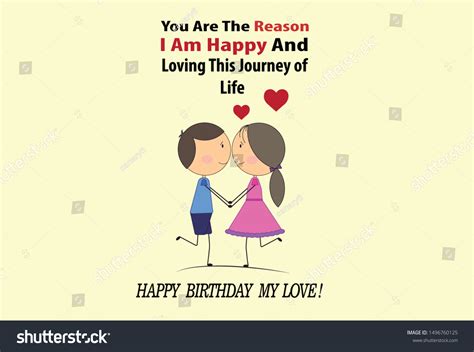 Loving Couple Birthday Card Quotes Stock Vector (Royalty Free) 1496760125 | Shutterstock