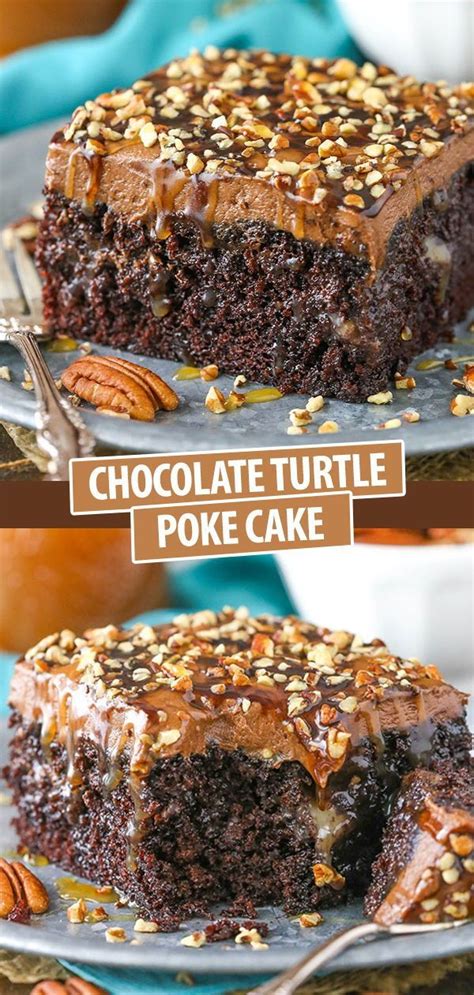 Chocolate Turtle Poke Cake Easy Chocolate Poke Cake Recipe Recipe