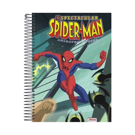 Caderno Universitário Espiral Capa Dura Spider man 10 Matérias 200