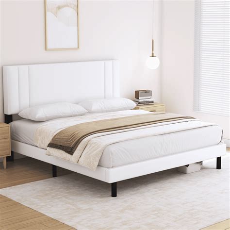 King Bed Frame,HAIIDE King Size Platform Bed Frame with Fabric ...