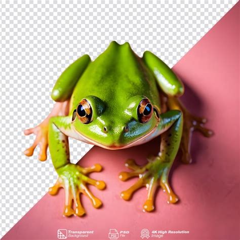 Premium PSD | Green frog species isolated