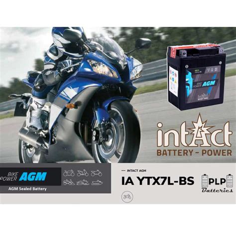 Batería 12v 6ah Agm Arranque De Moto Intact Ytx7l Bs