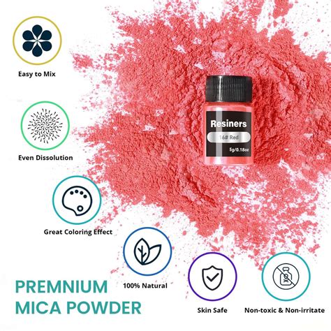 Resiners® 26 Colors Mica Powder Set, 0.175oz(5g)/Bottle, Pigments for ...