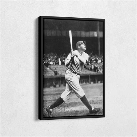 Babe Ruth Poster New York Yankees Canvas Unique Design Wall Art Print Hand Made Ready To Hang