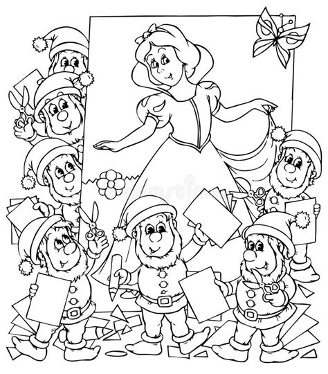 Snow White And Seven Dwarfs Stock Illustration - Image: 15045442