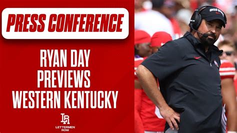 Ohio State Ryan Day Press Conference To Preview Western Kentucky