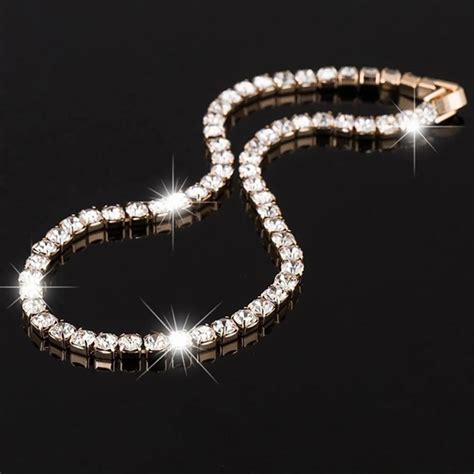 New Elegant Dazzling Cz Diamonds Choker Necklace Luxury Tennis