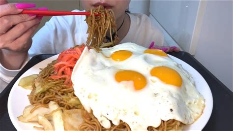 【asmr 咀嚼音】焼きそばと目玉焼き！stir Fried Noodles With Vegetables And Meat Fried Egg！ Youtube