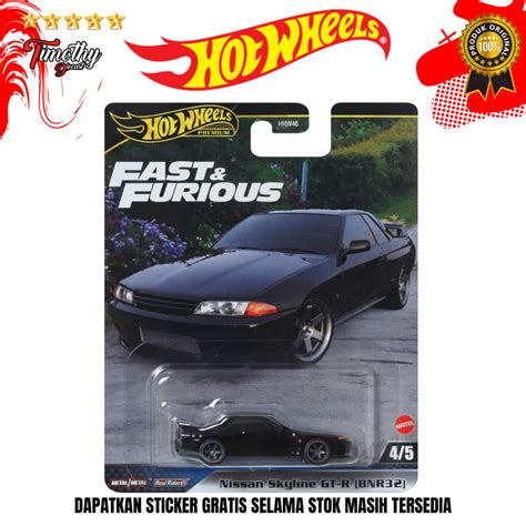 Jual Hot Wheels Premium Nissan Skyline GTR R32 Hitam Fast Furious Mix E Shopee Indonesia