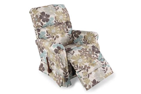 Contemporary Floral Patterned 335 Spring Recliner Mathis Brothers