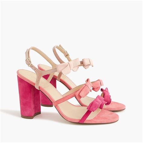 Jcrew Stella Bow Heels 100mm In Pink Lyst