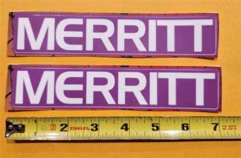 Merritt Bmx Frame Decals Lot Of 2 Authentic Merritt Bmx White And Purple Ebay