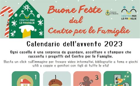 Il Calendario Dell Avvento Del Centro Per Le Famiglie Comune Di Modena